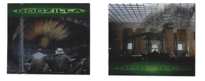 GODZILLA CARDS TACO BELL PAIR LENTICULAR 3D TOHO 1998-image
