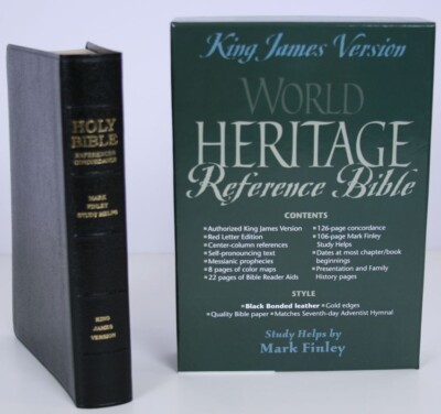 KJV BIBLE WITH MARK FINLEY HELPS (BLACK BONDED LEATHER)-image