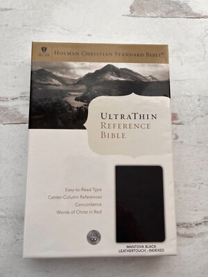 Holman Christian Standard Bible UltraThin Reference Mantova Black Indexed-image
