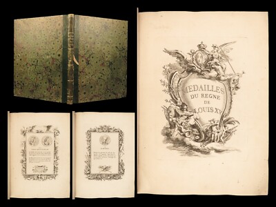 1736 FOLIO Medals & Coins of King Louis XV France Numismatics Fleurimont ART-image