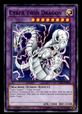Yugioh! Cyber Twin Dragon - LED3-EN018 - Common - 1st Edition Near Mint, English-image