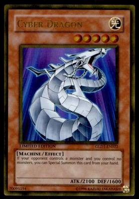 Yu-Gi-Oh! Cyber Dragon #GLD1-EN022 Limited Edition Light Play-image