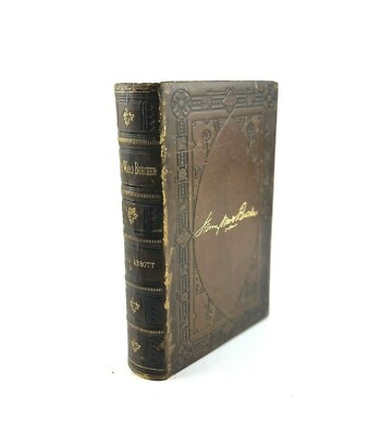 Henry Ward Beecher -A Sketch of His Career -Lyman Abbott -1883 -Leather Binding-image