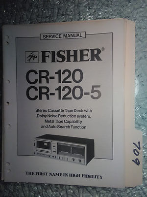 Fisher cr-120-5 service manual original repair book stereo tape cassette player-image