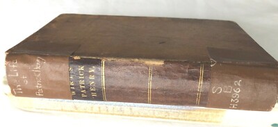 THE LIFE OF PATRICK HENRY 1835 REVISED EDITION BY WILLIAM WIRT LEATHER COVER -image