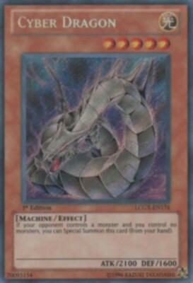 Yugioh-Cyber Dragon-Secret Rare-1st Edition-LCGX EN176 (LP)-image