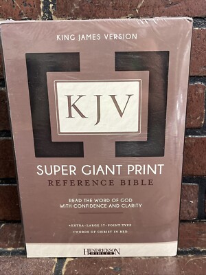 KJV Super Giant Print Reference Bible Imitation Leather Black Red Letter Edition-image