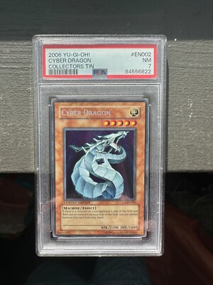 YUGIOH CYBER DRAGON PSA 7 NM CT03-EN002 COLLECTORS TIN 2006-image