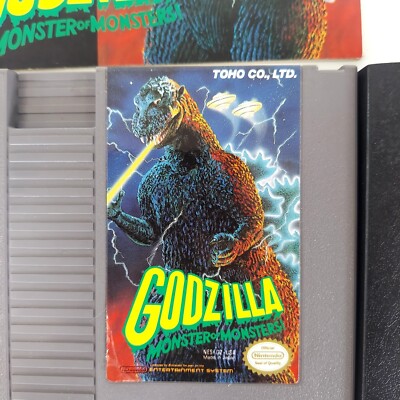 Godzilla: Monster of Monsters (Nintendo Entertainment System, 1989) with manual-image