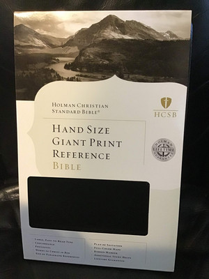 HCSB Hand Size Giant Print Reference Bible, Black Simulated Leather-image