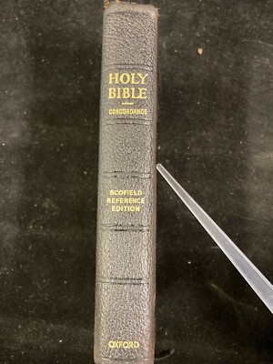 1917 HOLY BIBLE CONCORDANCE SCOFIELD REFERENCE EDITION, OXFORD, GENUINE LEATHER-image