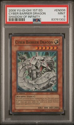 Yu-Gi-Oh! Cyber Barrier Dragon, Super Rare, 2006, SOI-EN006, 1st Ed, PSA 9-image