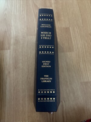 Which Lie Did I Tell? by William Goldman SIGNED 1st Ed 2000 The Franklin Library-image
