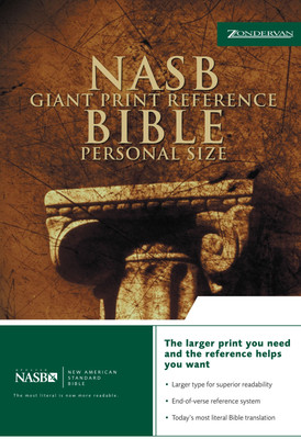 NASB Giant Print Reference, Personal Size Zondervan leather_bound Acceptable-image