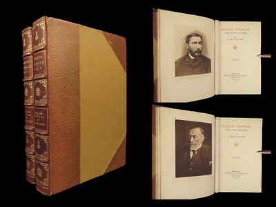 1927 Joseph Conrad 1ed Life & Letters Novels Poland Lord Jim FINE BINDING 2v-image
