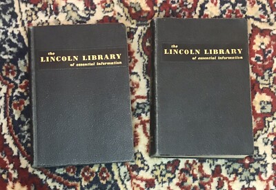The Lincoln Library of Essential Information Vintage 1957 Volume 1 & 2 Education-image