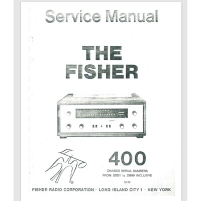 Fisher stereo 400 Service Manual comb bound gloss covers-image
