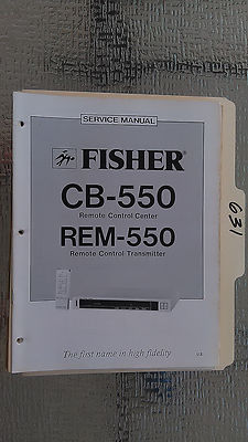 Fisher cb-550 service manual original repair book stereo remote control center-image