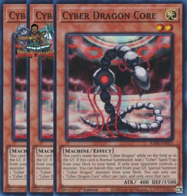 Yugioh! 3x Cyber Dragon Core RA04-EN013 Super Rare 1st Ed NM-image