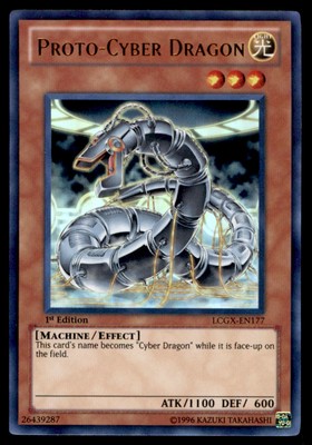 Yu-Gi-Oh! Proto-Cyber Dragon #LCGX-EN177 1st Edition Light Play-image