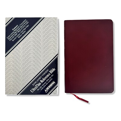 HOLMAN Ultra Thin KJV Center Column Reference Bible in Box Red Letter *Inscribed-image