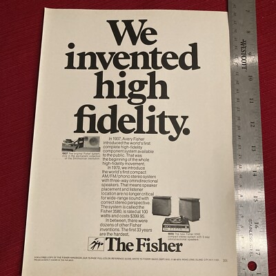 Fisher 3580 Stereo Systems 1970 Print Ad - Great To Frame!-image