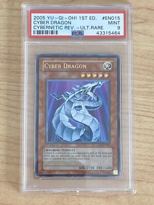 Yu-Gi-Oh! Cyber Dragon Ultimate Rare 1st edition CRVEN-015 PSA 9 Mint -image