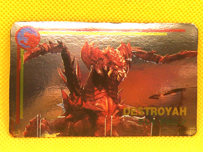 DESTROYAH Godzilla HOLO Foil  TV magazine CARD  TOHO BANDAI Japanese-image