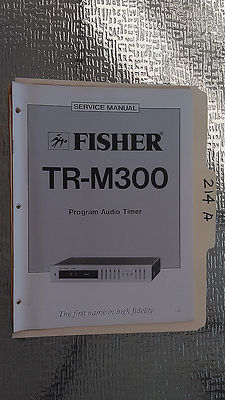 Fisher tr-m300 service manual original repair book stereo program audio timer-image