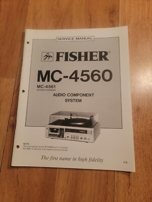Fisher MC 4560 Stereo System Service Manual -image