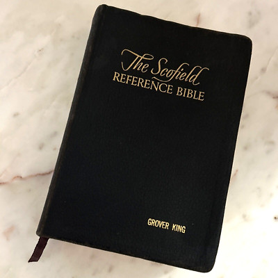 Oxford 1945 Scofield Reference Edition KJV Holy Bible Concordance Black Leather-image