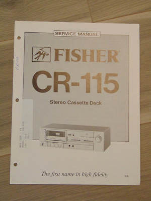Fisher CR-115 Service Manual Stereo Cassette Deck-image