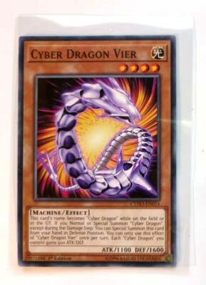 Yu-Gi-Oh! - Cyber Dragon Vier 1st Edition (CYHO-EN014) - Near Mint-image