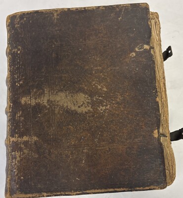 Antique Vintage Leather Bound 1796 German Bible-image