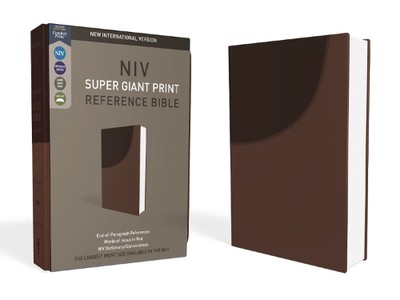 NIV, Super Giant Print Reference Bible, Leathersoft, (Leather Bound) (UK IMPORT)-image