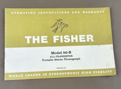 Fisher 50-B Portable Stereo Phonograph Operating Instructions D-320-image