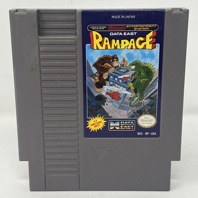 Rampage for Nintendo Original NES Game Cartridge - Godzilla King Kong - Japan-image