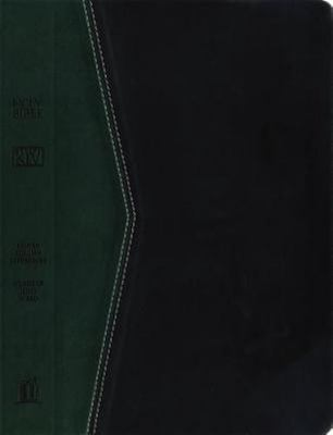 The Holy Bible: King James Version, Reference Edition, Black/Green Leather/Soft-image