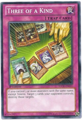 3 x Three of a Kind - SDCR-EN031 - Common - 1st Edition Near Mint, English-image