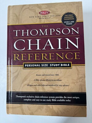 Thompson Chain Reference Personal Size Study Bible NKJV Hardcover Red Letter-image