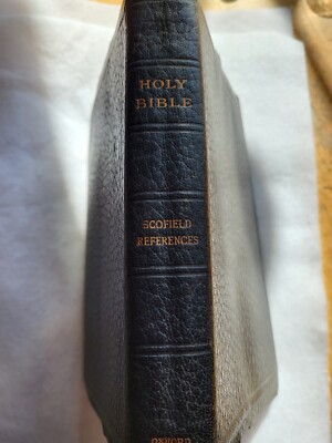 Holy Bible Scofield Reference Edition Concordance Oxford 1917 Antique Leather-image