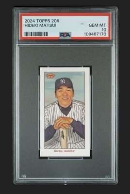 RARE 2024 Topps 206 Hideki Matsui New York Yankees PSA 10 GEM MINT-image