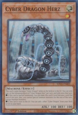 Yugioh! MP Cyber Dragon Herz - SDCS-EN009 - Super Rare - 1st Edition Moderately -image