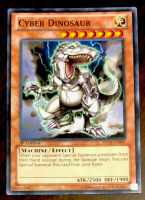 Cyber Dinosaur SDCR-EN009 YuGiOh Cyber Dragon Revolution 1st Ed NEAR MINT New x1-image