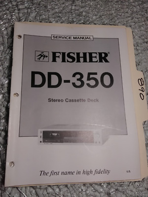 Fisher dd-350 service manual original repair book stereo tape deck player-image