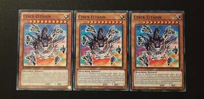 Yu-Gi-Oh! 3x Cyber Eltanin, SDCR-EN010 / LEDD-DEB09, Common, 1st Edition, NM/NM/EX-image