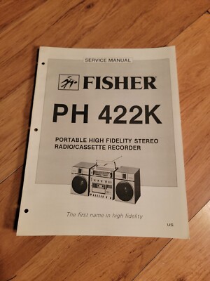 Fisher PH 422K Boombox Stereo Service Manual repair-image