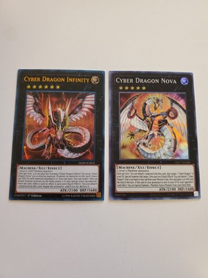 Cyber Dragon Nova OP17-EN006 + Cyber Dragon Infinity LEDD-ENB31 Yugioh Set NM-image