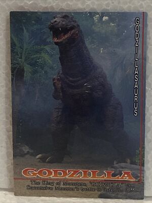 GODZILLA - Trading Card #51 - GODZILLASAURUS - 1995 Amada RARE - Character Intro-image