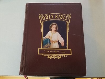 RARE VTG 1958 Holy Bible Old and New Testaments Large Indexed Tabs Red Letter Ed-image